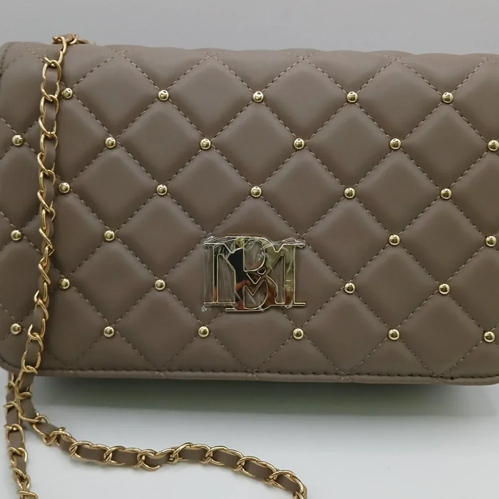 Badgley Mischka Studded Diamond Quilt Crossbody Bag - Picture 2 of 5